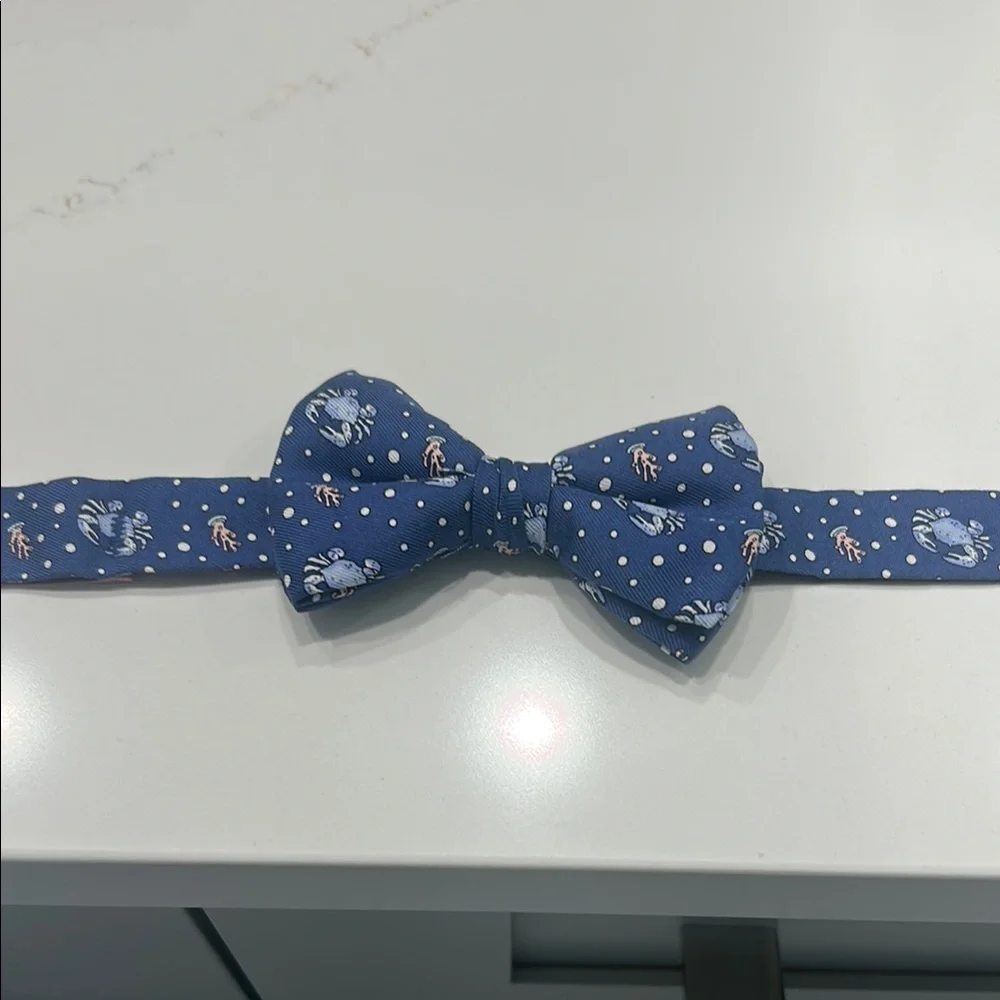 Vineyard Vines Kids Blue Bow Tie with Nautical Motif